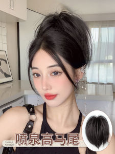 High Ponytail Fake Hair Braid Womens Autumn Winter Clip Spicy Girl Chicken Nest Bun High Skull Top Hair Clip Lazy Hair Accessories
