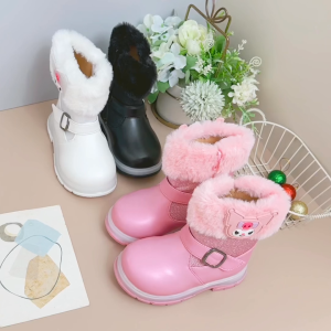 kids shoes LED rubber boots for kids girl korumi light up ankle zip boots for kids size 21-30