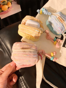 Cute Portable Womens Wireless Bluetooth Earphone Protective Case Soft Cloth Cover Pendant Coin Purse Creative Gift