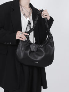 Wood River Card Original Design Vintage Pleated Underarm Bag High-End Single Shoulder Bag Handbag 2025 New Style Casual Minimalist Style