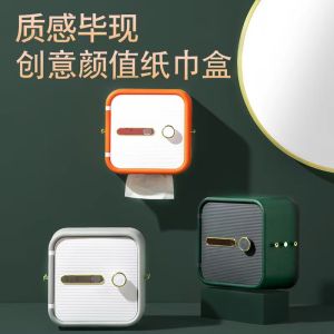 Bathroom Wall-Mounted Storage Box Face Towel Rack Nordic Style Clean Towel Holder No-Drilling Required Multi-Functional Organizer