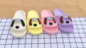 Dép đi trong nhà nữ quai ngang siêu nhẹ êm chân hình Cún mắt DOG FACE cute IDEP DL360