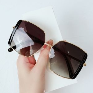 Kacamata Fashion Big Frame Style Retro Bahan Metal Korea UV Protection - Atdiva