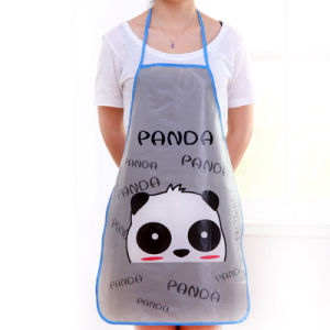 Waterproof Oil-resistant Cartoon Semi-transparent Princess Kitty Apron for Women Household Kitchen Use PVC Material One Size Fits All