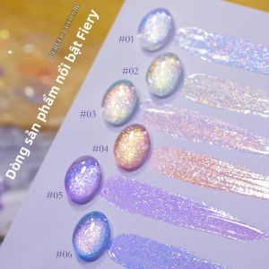 Gel Móng Tay Firefly Highlight Series 6 Màu 12ml Nhũ Kim Tuyến Lấp Lánh Tạo Màu Móng Hoàn Hảo