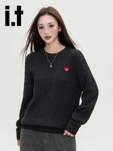 izzue | Loose Fit Retro Cable Knit Sweater