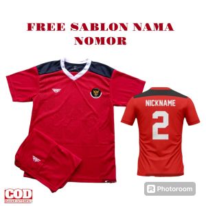 ( GRATIS SABLON NAMA NOMOR  ) JERSEY ANAK  jersey timnas indonesia replika KAOS BOLA ANAK U 5 - 14 TAHUN