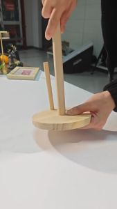 จัดส่งจากกรุงเทพ แกนไม้ใส่กระดาษทิชชู่ ที่วางกระดาษเช็ดมือไม้ ที่วางบนเคาน์เตอร์ครัว ที่วางกระดาษเช็ดมือแบบตั้งอิสระ ที่วางกระดาษทิชชู่ไม้