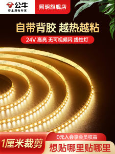 Bull LED Light Strip Linear Light Embedded Ceiling Curtain TV Wall Background Light Strip 24V Low Voltage Self-Adhesive Light Strip
