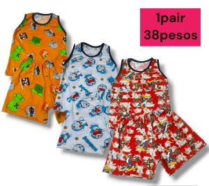 Pambahay terno baby kids clothes sando with shorts for baby 1-2yr old