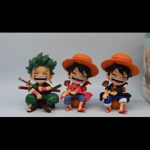 One Piece Action Figure Q version Luffy Zoro Sanji doll desktop ornament gift for boyfriend