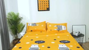 ผ้าปูที่นอน Da1/2 แบบรัดมุม ขนาด 3.5 ฟุต 5 ฟุต 6 ฟุต(ไม่รวมปลอกหมอน) รัดมุม เตียงสูง10 นิ้ว ไม่มีรอยต่อ ไม่ลอกง่าย