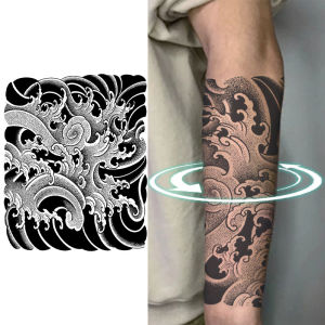 รอยสักสมุนไพร 21*26cm รอยสักปลอมสติ๊กเกอร์รอยสัก ระดับพรีเมียม คู่รัก