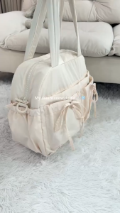 BAGSMART Túi du lịch Túi vải thô Túi đựng đồ tập thể dục có nơ Túi cuối tuần Túi tập luyện chống nước