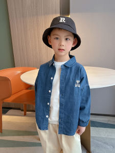 Cute Boys Long Sleeve Denim Shirt Autumn Fashionable Casual Cotton Clothing Spring Autumn Style Childrens Fashionable Shirt