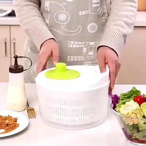 3L Manual Salad Vegetable Dryer Fruits Washer Spinner Kitchen Lettuce Dehydrator Vegetables Salad Spinner