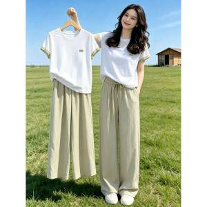 LIANGYILAILIN | Fashion Colorblock Summer Casual Outfits Two-piece Sets