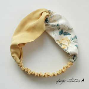 Original Design Crossed Elastic Hairband Wide Bow Headband Color Block Stylish Ladylike Hair Accessory Fresh out Fashionable