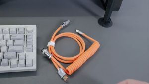 [Hỏa Tốc] Dây Cáp Bàn Phím Cơ USB Type-C - Loại Dây Xoắn Cao Cấp - Chất Liệu PU - Tốc Độ Truyền Nhanh - Không Độ Trễ