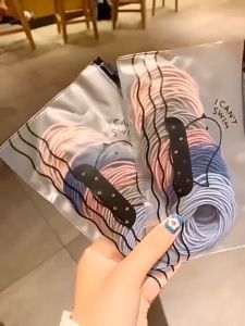 Set 100 Dây Buộc Tóc Cao Su Co Giãn Tốt Đơn Giản Thời Trang Cho Nữ