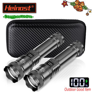 Rechargeable Flashlights High Power LED Tactical Flashlight Super Bright Handheld Hunting Torch Light for Emergency Hiking Fish