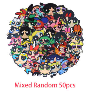 18-100pcs Potdemiel Cartoon Flying Girl Series PVC Shoes Accessories Fit with Hole Wristbands DIY Shoe Decorations Buckle Gifts