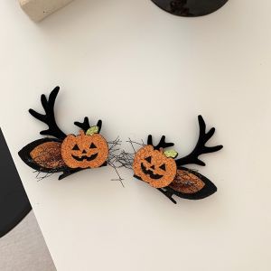 Halloween Decorations Happy Face Pumpkin Hair Clip Festival Party Atmosphere Costume Props Original Design Hair Accessories