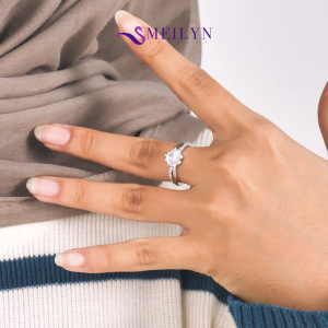 MEILYN Cincin Kasual Gemma Motif Bunga Perhiasan lapis Emas 18K 0222230677