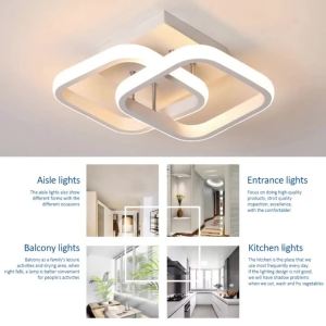 Modern Led Ceiling Lamp Simple Corridor Kitchen Home Decoration Ceiling Light Fixtures Simple Square Aisle Ceiling Chandelier