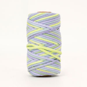 3mm Soft Multicolor Cotton Rope 30M per Roll Core-Spun Piece-Dyed DIY Macrame Cord for Bracelets Handcraft Braiding