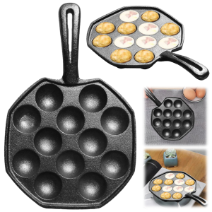 【Homelements】12 Holes Octopus Ball Maker Non Stick Home Cooking Baking Forms Mold Tray Cooking Grill Baking Pan Kitchen Gadgets
