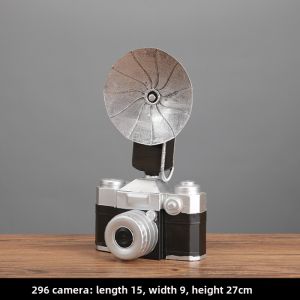 Old-Fashioned Retro Nostalgic Camera Model Iron Sheet Photography Shooting Props Window Setting Bracket Camera Decoration