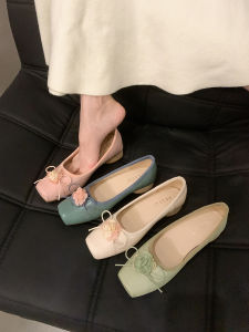 French High Heel Mary Jane Ballet Flat Womens New Style 2025 Spring Summer Skirt Matching New Chinese Style Single Shoes