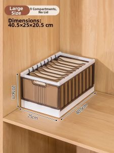 Foldable Clothes Organizing Box for Layered Storage with Pull-Out Design