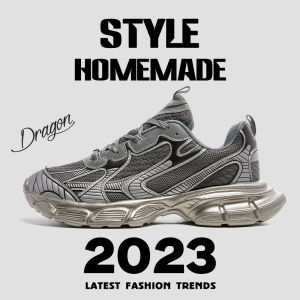 Paris Dad Shoes Mens and Womens Ins Trendy Niche Style Thick Bottom Breathable Heightened Sneakers Couple High Street Distressed Fashion Shoes
