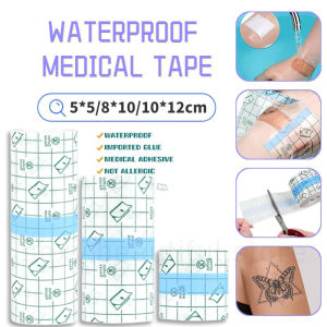 100PCS Waterproof Medical Tape Transparent Anti-allergic Tattoo PU Film Wound Dressing Fixation Tape