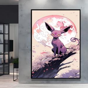 KAYOU | Canvas Posters Pokemon Eevee Decoration Paintings Cute Cartoon Character HD Images Modern Home Child Room Wall Art Holiday Gi