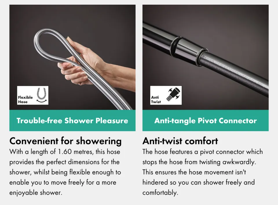 Hansgrohe bidethanddouche 1jet S EcoSmart voor koud water met porter en doucheslang 125 cm chroom - 29230000