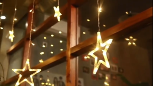 Star Curtain Lights Christmas Lights In Curtain String Lights for Indoor Outdoor Room Birthday Wedding Party Decor