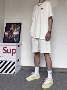 Quần Short Nam Cotton Nguyên Chất Cỡ Lớn 300 Pound Mùa Hè Thường Ngày Năm Điểm Quần Dài Vừa Phải Phong Cách Hàn Quốc Mỏng Thể Thao Quần Dài Thẳng