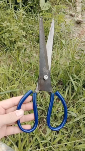 Kéo cắt xanh Nam Định Số 4 - Tay cao su - Lưỡi kéo dài 17 cm #vattuducduyen