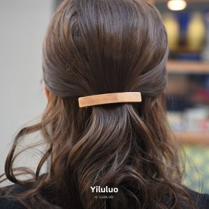 Elegant Simple Lightweight Hair Clip for Women Hair Accessories Tail Spring Clip Ponytail Holder Organic Glass Hair Barrette