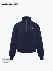 ANN ANDELMAN | Shanghai Limited Half-Zip Turtleneck Retro Casual Sweatshirt