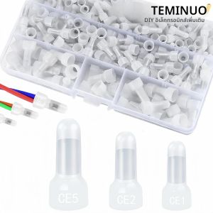 180/150/120pcs ปิด end CRIMPS Connectorไนลอนฉนวนกันความร้อน Wire End CAP ป้องกัน Terminal KitAWG22-16 16-14 12-10 Gauge