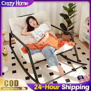 【In Stock-ships within 24H】Leisure Rocking Chair Home Reclining Chair Sofa Chair Bedroom Living Room Nap Balcony Lazy Chair Rocking Sofa Chair