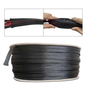 10m /32.8 British Ruler Pet Expandable Woven Mesh Casing Black Flexible Wire Mesh Sleeve Tv Audio Pc Wire Protection Pet Food Bite