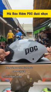Mũ bảo hiểm 1/2 nửa đầu NTmax Trum Pro of Pro có kính bấm đuôi nhọn kiểu dáng thể thao POC