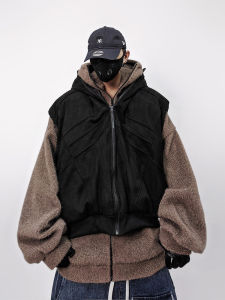 Retro Loose Warm White Duck Down Vest And Jacket Set