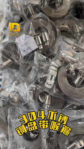 Hose Clamps Stainless Steel 304 Kit DIY Cut-To-Fit 5m Metal Strap + 5 Fasteners Adjustable Worm Gear Hose Clamps