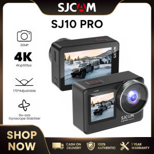 SJCAM SJ10 Pro Máy ảnh hành động màn hình kép 4K 60FPS 20MP Máy ảnh hành động Ultra HD với màn hình cảm ứng 233 " 5M Body chống thấm nước 6 trục góc rộng 8X zoom kỹ thuật số chuyển động chậm Hỗ trợ 2.4G / 5G WiFi Sports Video Action Cameras